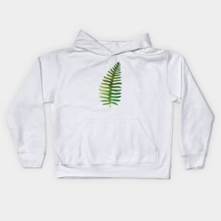 Green Fern Leaf Kids Hoodie